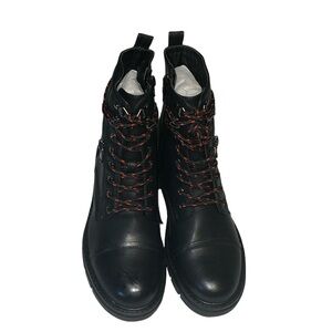 Shoe Dazzle Black Motorcycle Boots Size 7.5